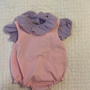 Beaufort Bonnet Co. bubble set. 12-18 mos. Pink and purple.